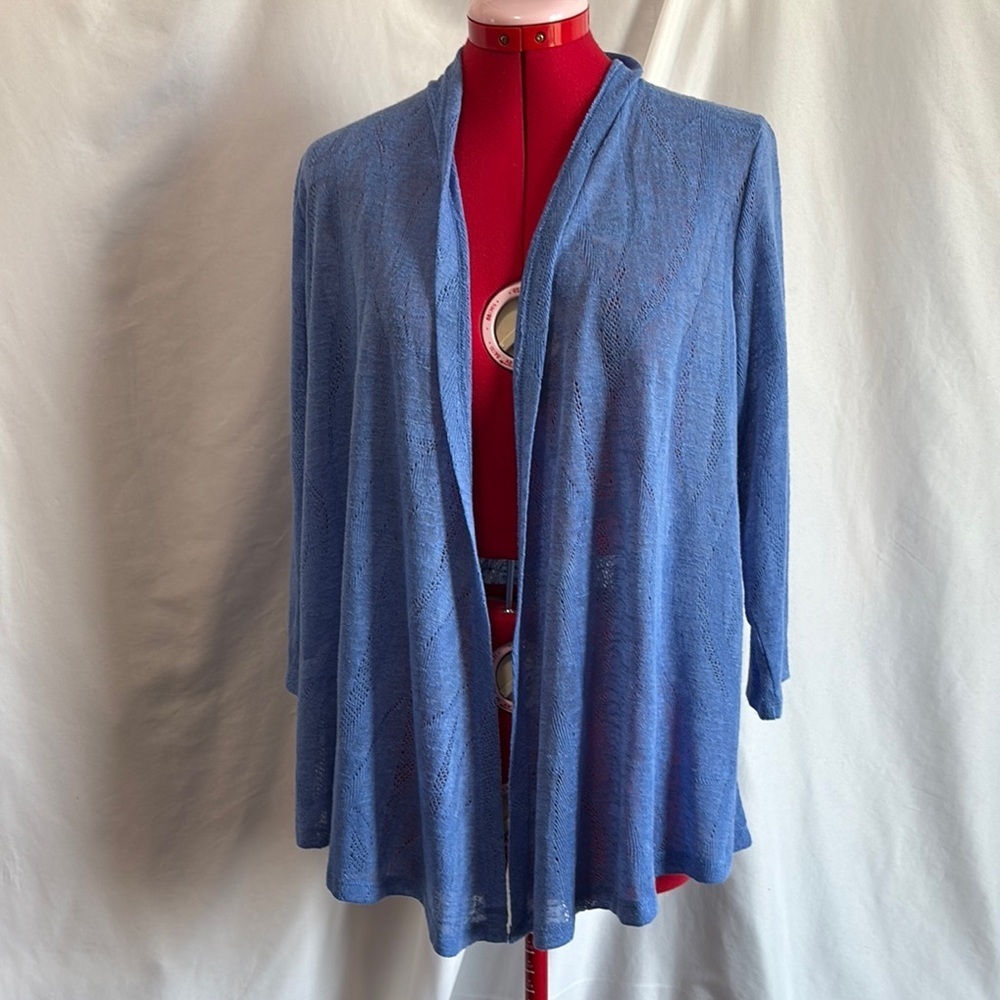 TanJay Blue Open Cardigan Sweater MM08